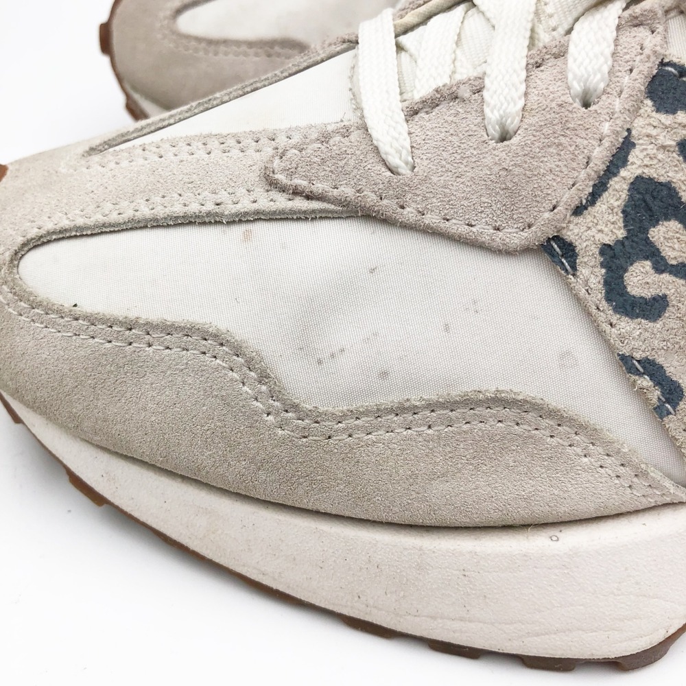 New Balance Shoes Womens 9 327 Moonbeam Leopard Sneakers White Tan Trainers - Picture 9 of 16